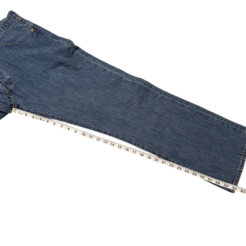 Levi Strauss 501 Mens 36x30 Button Fly Jeans Blue Denim Straight Leg - Picture 7 of 11